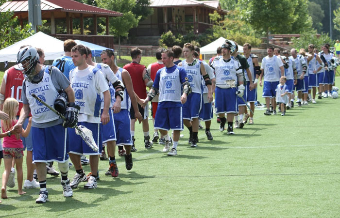 Asheville Lacrosse Club post game ritual